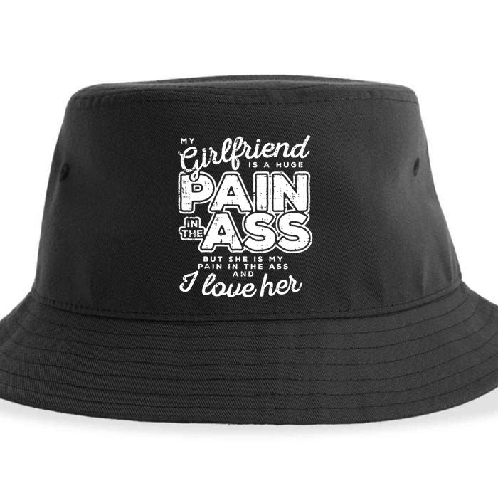 My Girlfriend Is A Huge Pain Boyfriend Sustainable Bucket Hat