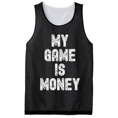 MY GAME IS MONEY Motivational Hustle  Mesh Reversible Basketball Jersey Tank