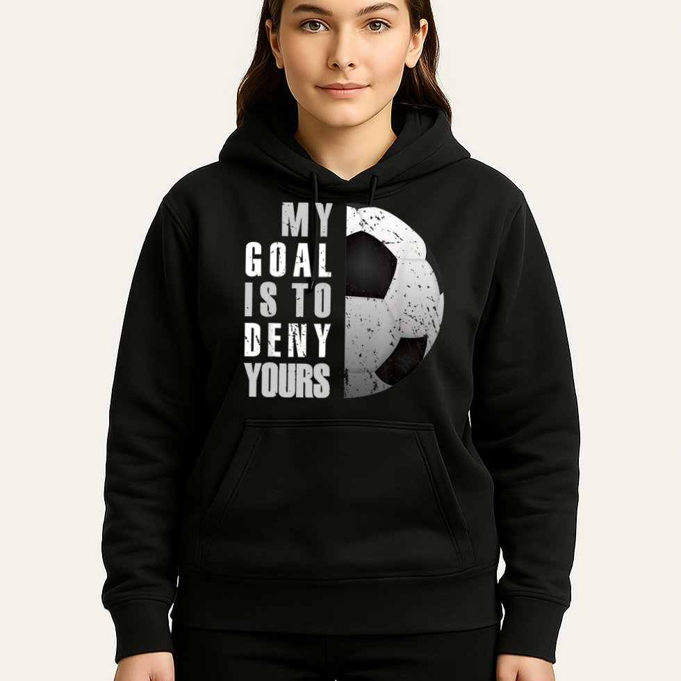 My Goal Is To Deny Yours Soccer Goalie Distressed Goalkeeper Hoodie