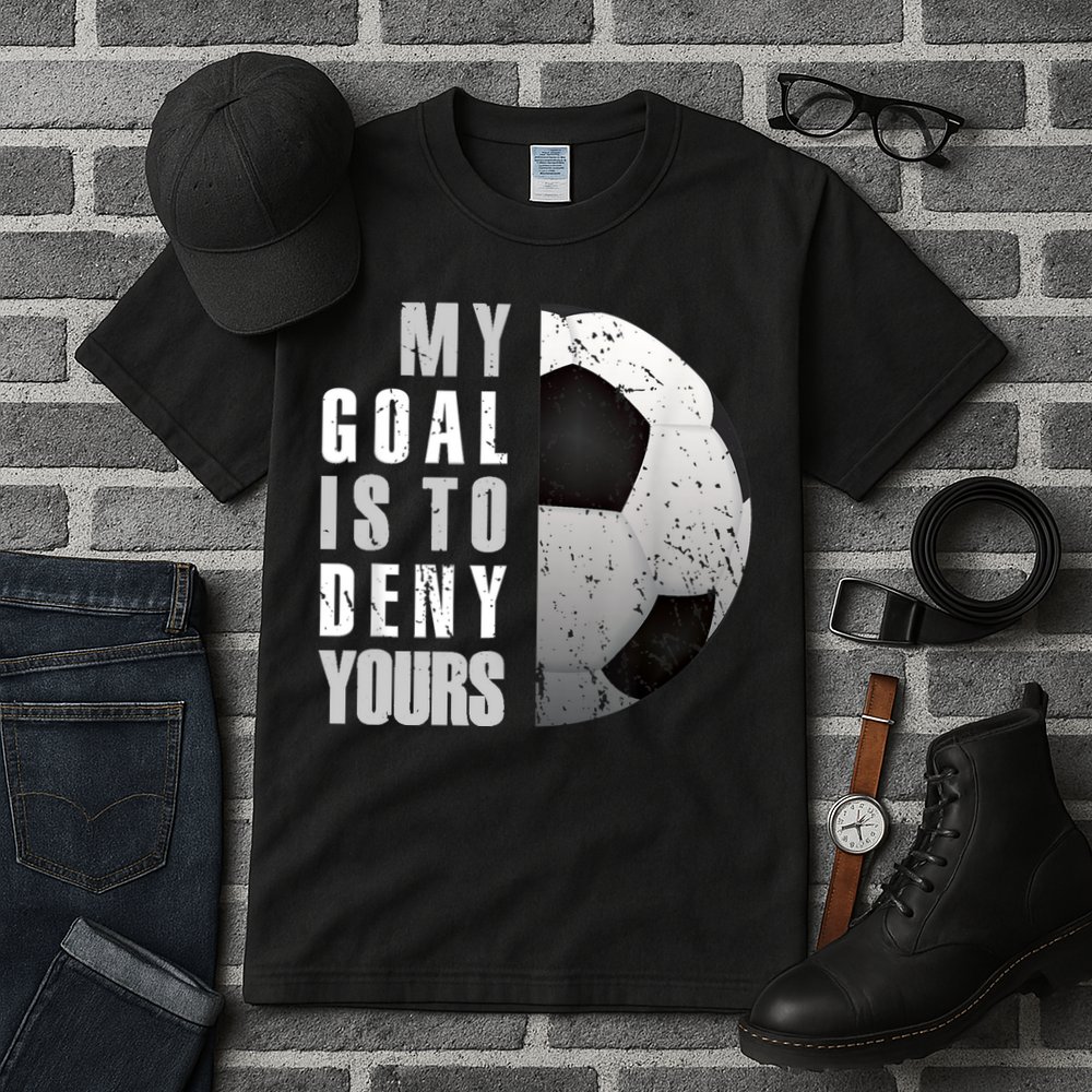 My Goal Is To Deny Yours Soccer Goalie Distressed Goalkeeper Tall T-Shirt