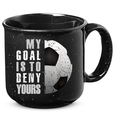 My Goal Is To Deny Yours Soccer Goalie Distressed Goalkeeper 15oz Campfire Ceramic Mug