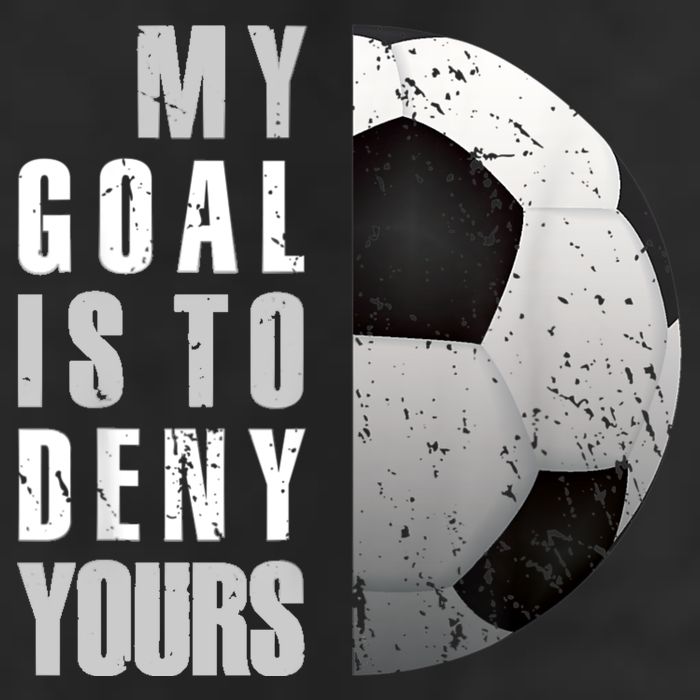 My Goal Is To Deny Yours Soccer Goalie Distressed Goalkeeper Golf Towel
