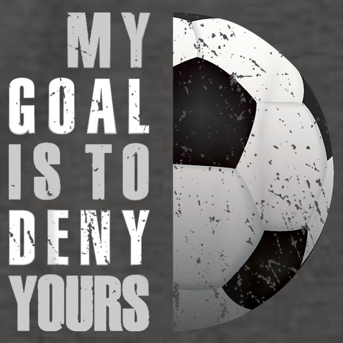 My Goal Is To Deny Yours Soccer Goalie Distressed Goalkeeper Vector Backpack