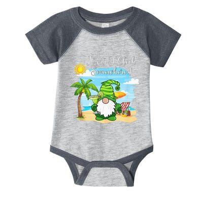 Margarita Gnome Its 5 Oclock Somewhere Beach Vacation Infant Baby Jersey Bodysuit