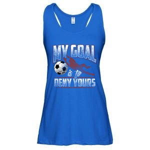 My Goal Is To Deny Yours Soccer Goalkeeper Gift Ladies Essential Flowy Tank