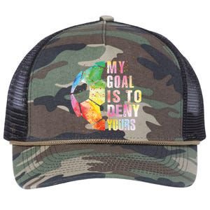 My Goal Is To Deny Yours Soccer Funny Goalie Gift Retro Rope Trucker Hat Cap