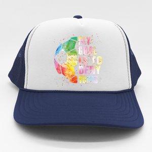 My Goal Is To Deny Yours Soccer Funny Goalie Gift Trucker Hat