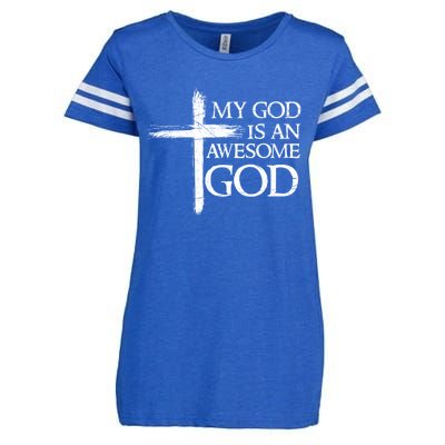 My God Is An Awesome God Prayer Enza Ladies Jersey Football T-Shirt