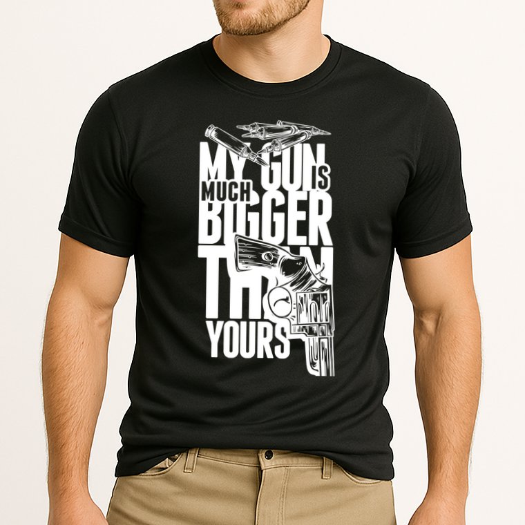 My Gun Is Much Bigger Than Yours Performance Shirt