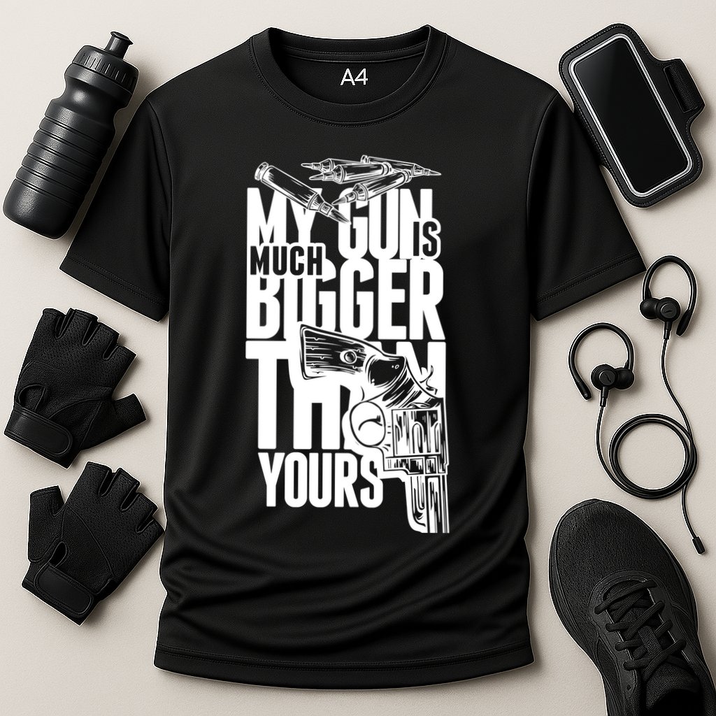 My Gun Is Much Bigger Than Yours Performance Shirt