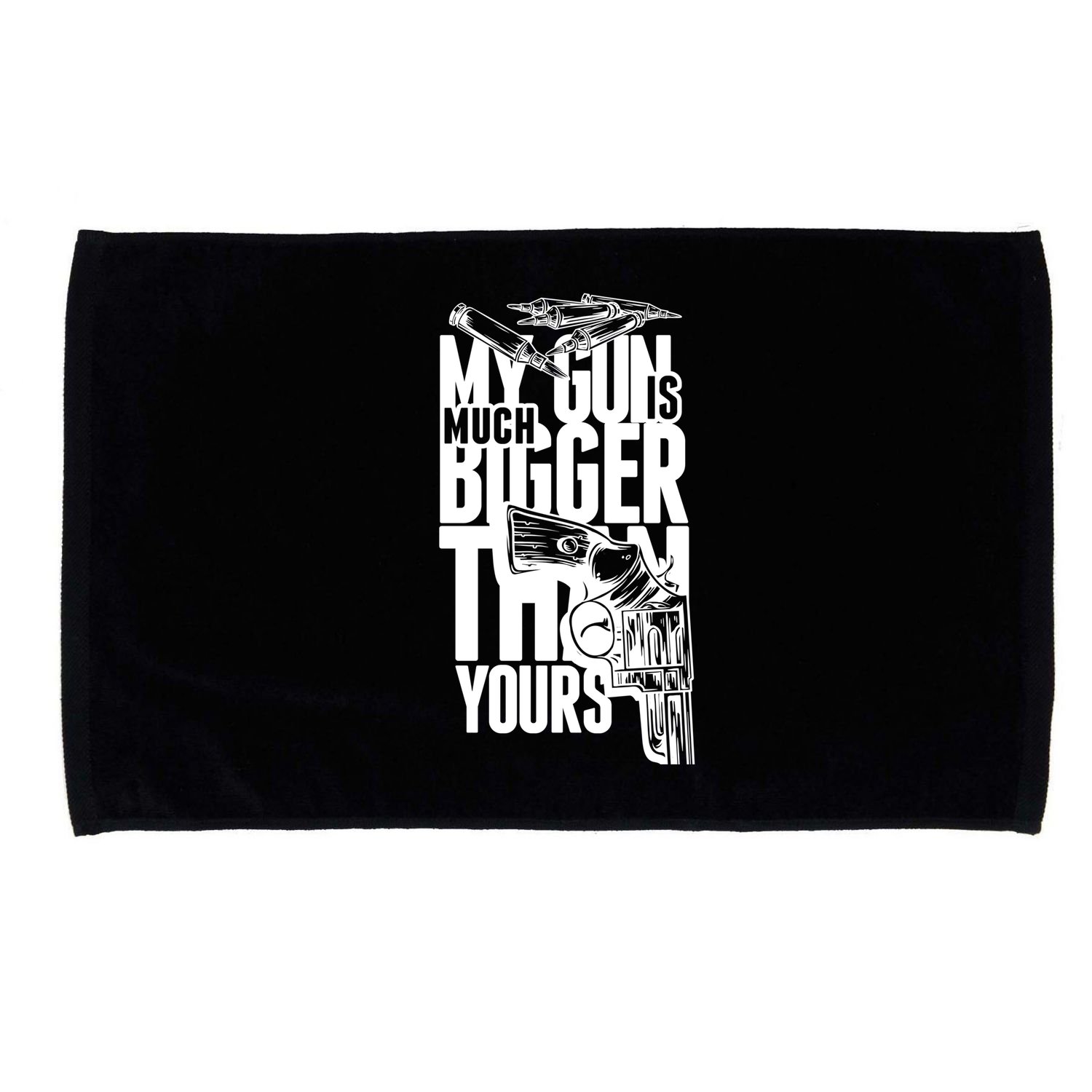 My Gun Is Much Bigger Than Yours Microfiber Hand Towel