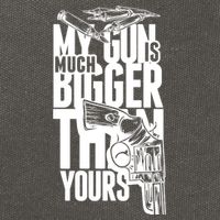 My Gun Is Much Bigger Than Yours Cotton Canvas Backpack