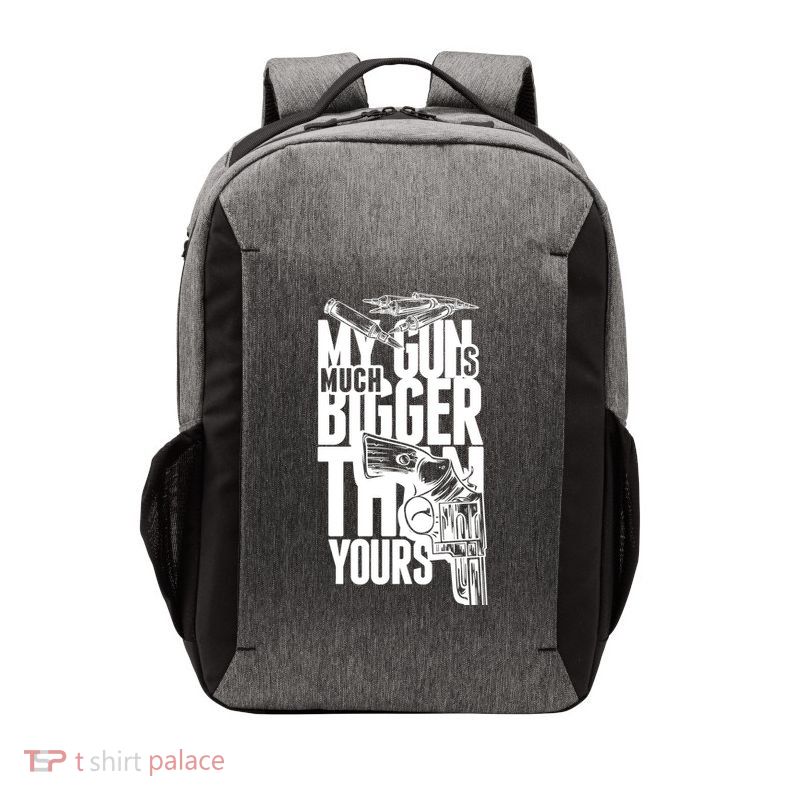 My Gun Is Much Bigger Than Yours Vector Backpack