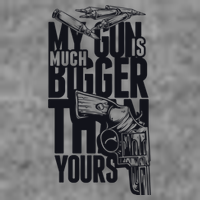 My Gun Is Much Bigger Than Yours Cropped Pullover Crew