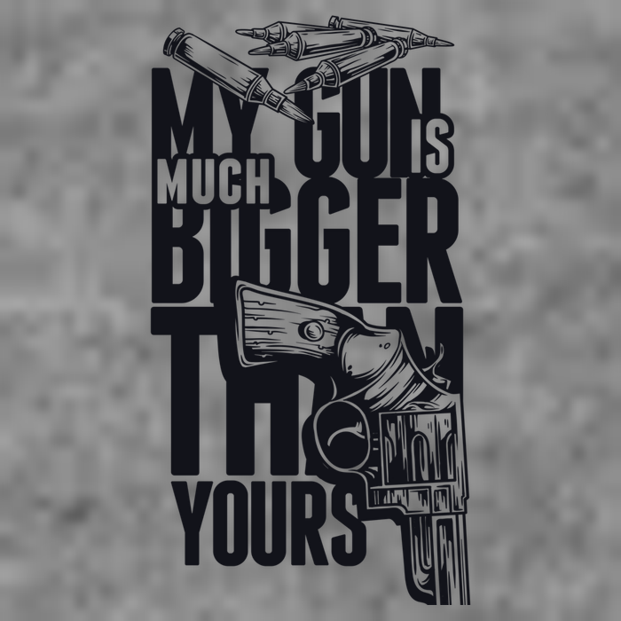 My Gun Is Much Bigger Than Yours Cropped Pullover Crew