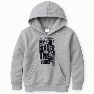 My Gun Is Much Bigger Than Yours Kids Hoodie