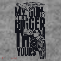 My Gun Is Much Bigger Than Yours Short Acrylic Beanie