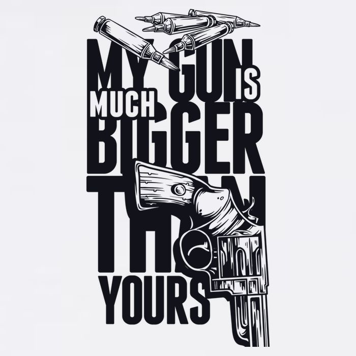 My Gun Is Much Bigger Than Yours Garment-Dyed Sweatshirt