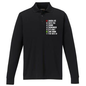 Motorbike Gears Joke | Biker Motorcycle Rider | Mens Performance Long Sleeve Polo