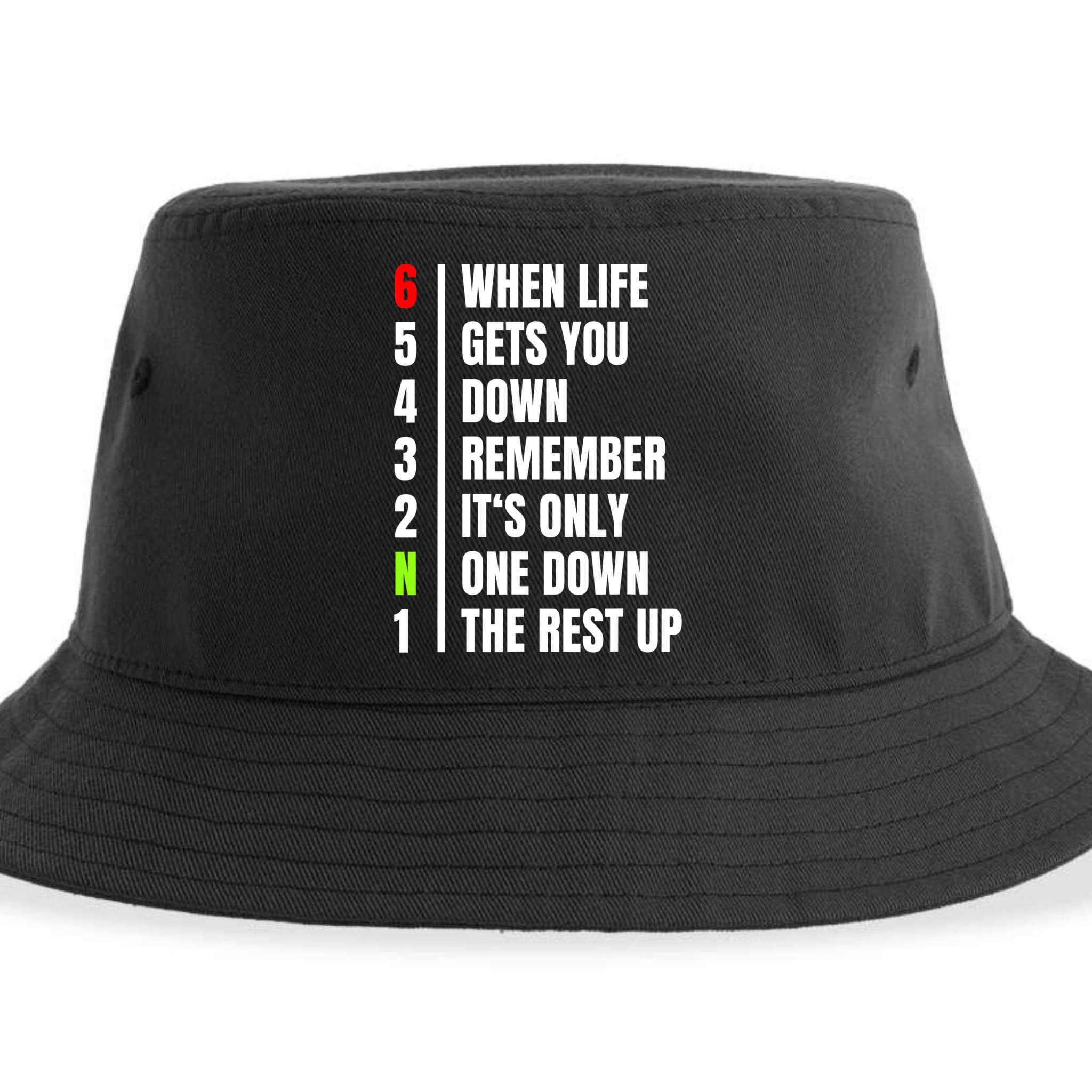 Motorbike Gears Joke | Biker Motorcycle Rider | Mens Sustainable Bucket Hat