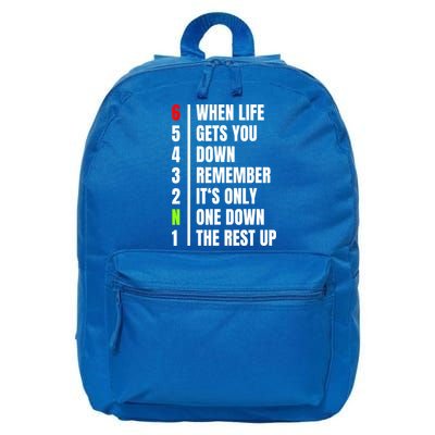 Motorbike Gears Joke | Biker Motorcycle Rider | Mens 16 in Basic Backpack