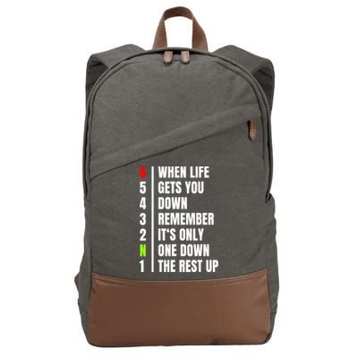 Motorbike Gears Joke | Biker Motorcycle Rider | Mens Cotton Canvas Backpack