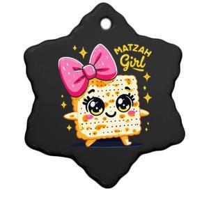 Matzah Girl Jewish Pesach Seder Afikoman Happy Passover Ceramic Star Ornament