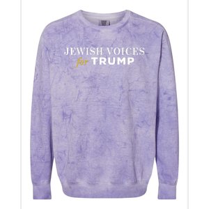 Maga Gear Jewish Voices For Trump Colorblast Crewneck Sweatshirt