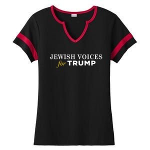 Maga Gear Jewish Voices For Trump Ladies Halftime Notch Neck Tee