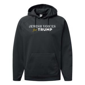 Maga Gear Jewish Voices For Trump Performance Fleece Hoodie