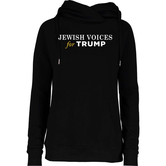 Maga Gear Jewish Voices For Trump Womens Funnel Neck Pullover Hood