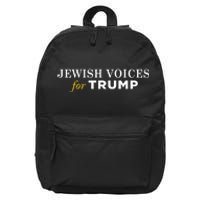 Maga Gear Jewish Voices For Trump 16 in Basic Backpack