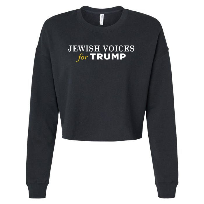 Maga Gear Jewish Voices For Trump Cropped Pullover Crew