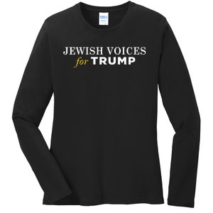 Maga Gear Jewish Voices For Trump Ladies Long Sleeve Shirt