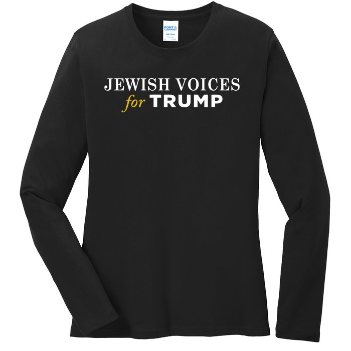 Maga Gear Jewish Voices For Trump Ladies Long Sleeve Shirt