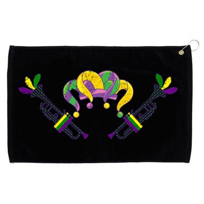 Musician Gift Jester Hat Masquerade Trumpet Mardi Gras Gift Grommeted Golf Towel