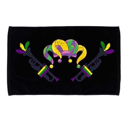 Musician Gift Jester Hat Masquerade Trumpet Mardi Gras Gift Microfiber Hand Towel