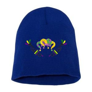 Musician Gift Jester Hat Masquerade Trumpet Mardi Gras Gift Short Acrylic Beanie