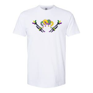 Musician Gift Jester Hat Masquerade Trumpet Mardi Gras Gift Softstyle CVC T-Shirt