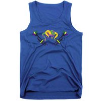 Musician Gift Jester Hat Masquerade Trumpet Mardi Gras Gift Tank Top