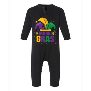 Mardi Gras Jester Costume Funny Mardi Gras Infant Fleece One Piece