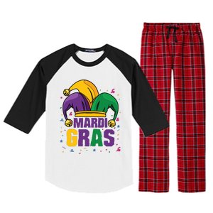 Mardi Gras Jester Costume Funny Mardi Gras Raglan Sleeve Pajama Set