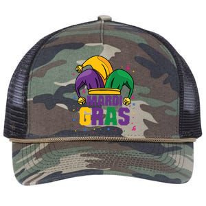 Mardi Gras Jester Costume Funny Mardi Gras Retro Rope Trucker Hat Cap