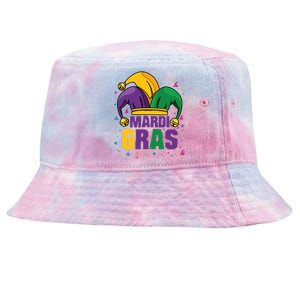 Mardi Gras Jester Costume Funny Mardi Gras Tie-Dyed Bucket Hat