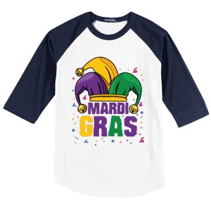 Mardi Gras Jester Costume Funny Mardi Gras Baseball Sleeve Shirt