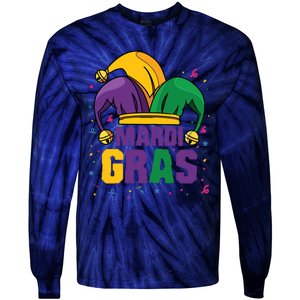 Mardi Gras Jester Costume Funny Mardi Gras Tie-Dye Long Sleeve Shirt