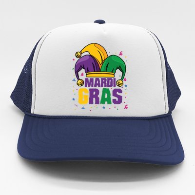 Mardi Gras Jester Costume Funny Mardi Gras Trucker Hat