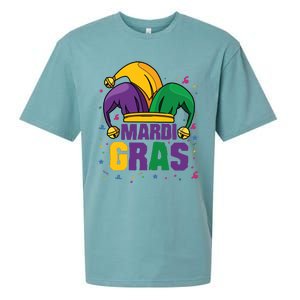 Mardi Gras Jester Costume Funny Mardi Gras Sueded Cloud Jersey T-Shirt