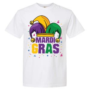 Mardi Gras Jester Costume Funny Mardi Gras Garment-Dyed Heavyweight T-Shirt