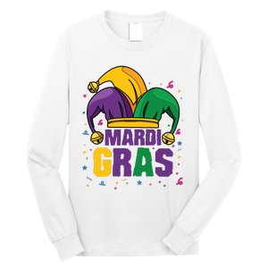 Mardi Gras Jester Costume Funny Mardi Gras Long Sleeve Shirt